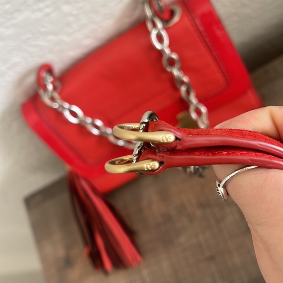 Diane Von Furstenberg Red Leather Mini Harper - Picture 3 of 10